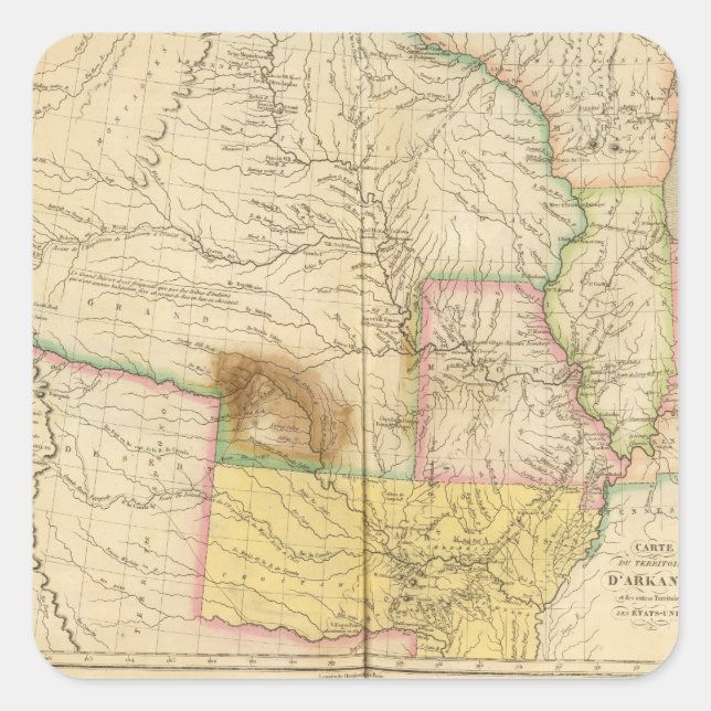 Arkansas US Square Sticker (Front)