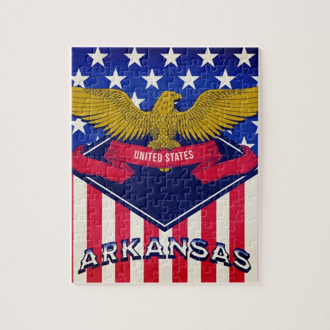 Arkansas USA Flag Jigsaw Puzzle (Vertical)