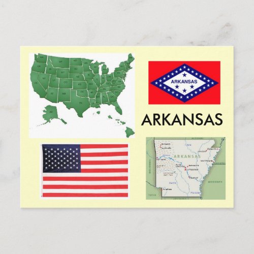 Arkansas USA Postcard