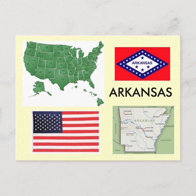 Arkansas, USA Postcard (Front)
