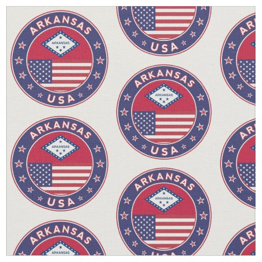 Arkansas, USA states Fabric