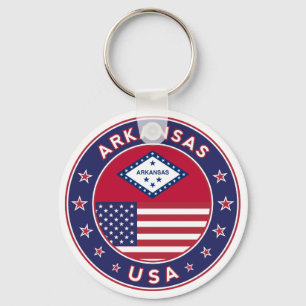 Arkansas, USA states Keychain