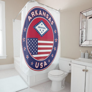 Arkansas, USA states Shower Curtain