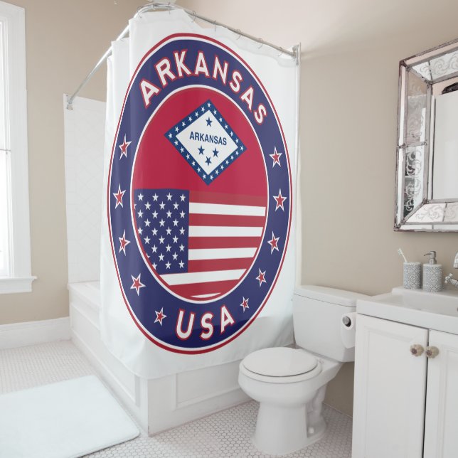 Arkansas, USA states Shower Curtain (In Situ)