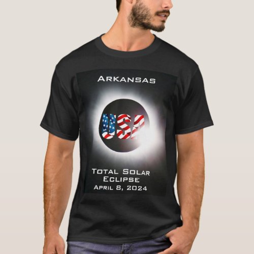 Arkansas USA Total solar eclipse April 8 2024 T_Shirt