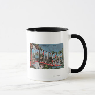 Arkansas (Waterfall Scene) - Large Letter Scenes Mug