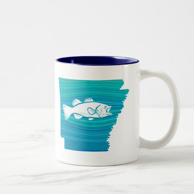 Arkansas Wave Fishing Two-Tone Coffee Mug (Right)