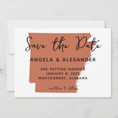 Arkansas Wedding Terracotta Save The Date