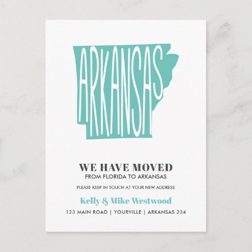 ARKANSAS Weve moved New address New Home Postcard