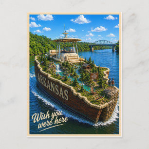 Arkansas Wish You Were Here State Series Postcard