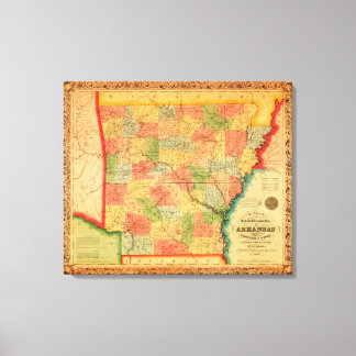 ArkansasPanoramic MapArkansas Canvas Print