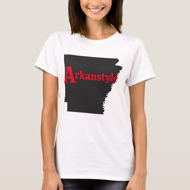 Arkanstyle Red Text T-Shirt (Front)