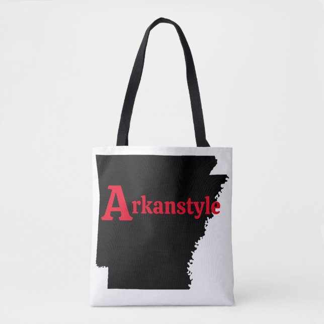 Arkanstyle Red Text Tote Bag (Front)