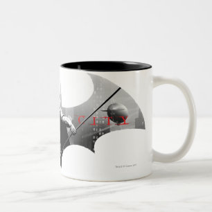 Arkham City Bat Symbol Two-Tone Coffee Mug