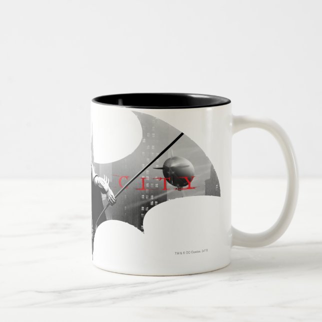 Arkham City Bat Symbol Two-Tone Coffee Mug (Right)