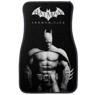 Arkham City   Batman Black and White Wide Pose Car Mat