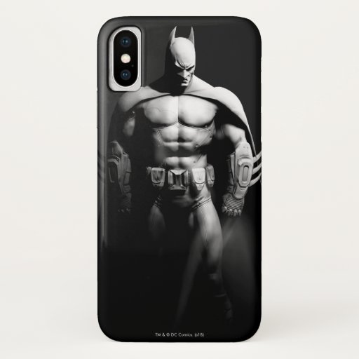 Arkham City | Batman Black and White Wide Pose iPhone XS Case