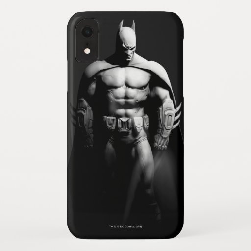 Arkham City | Batman Black and White Wide Pose iPhone XR Case