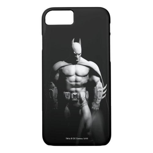 Arkham City  Batman Black and White Wide Pose iPhone 87 Case