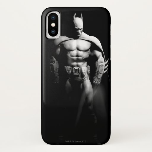 Arkham City | Batman Black and White Wide Pose iPhone X Case