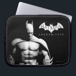 Arkham City | Batman Black and White Wide Pose Laptop Sleeve<br><div class="desc">Batman: Arkham City</div>