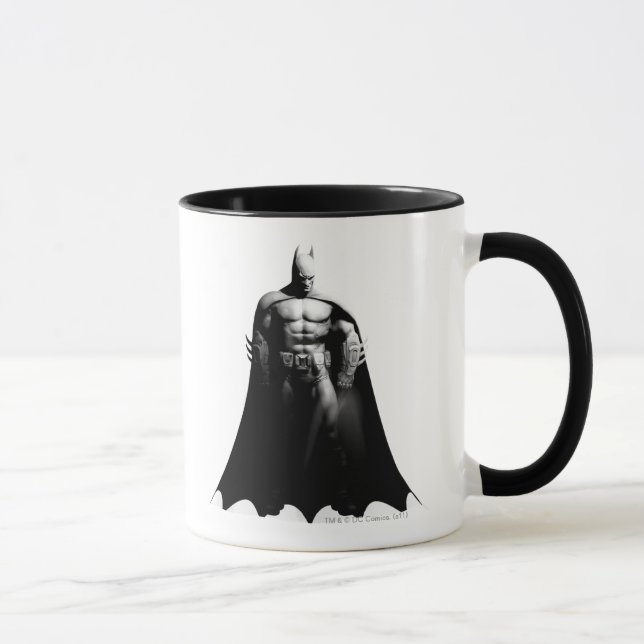 Arkham City | Batman Black and White Wide Pose Mug (Right)