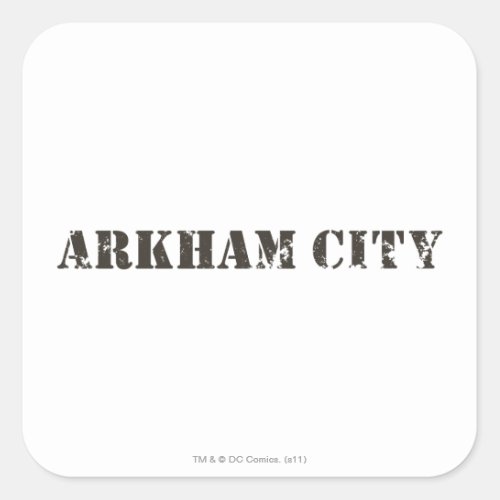 Arkham City Distressed Square Sticker