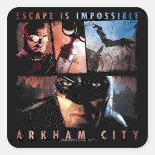 Arkham City Escape is Impossible Square Sticker