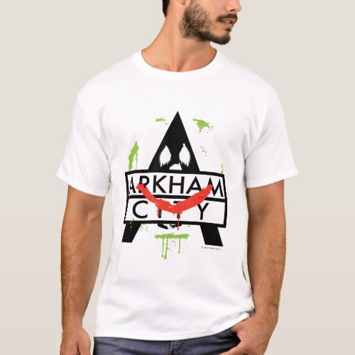 Arkham City Icon w Joker marks 2 T_Shirt