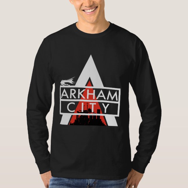 Arkham City Logo White T-Shirt (Front)