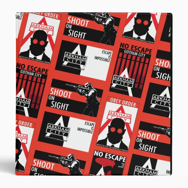 Arkham City Propaganda Pattern 3 Ring Binder (Front)