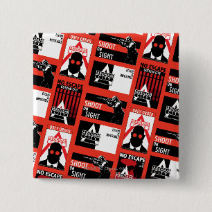 Arkham City Propaganda Pattern Pinback Button