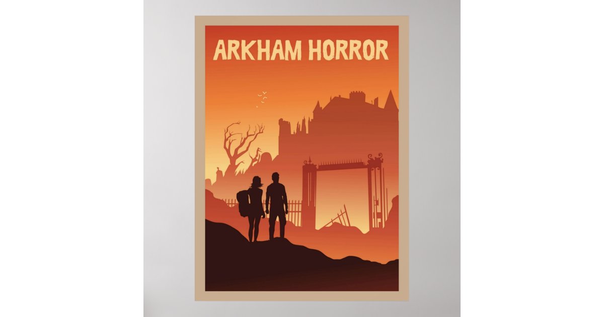 Arkham Horror Board Game Minimalist Travel Style Poster | Zazzle