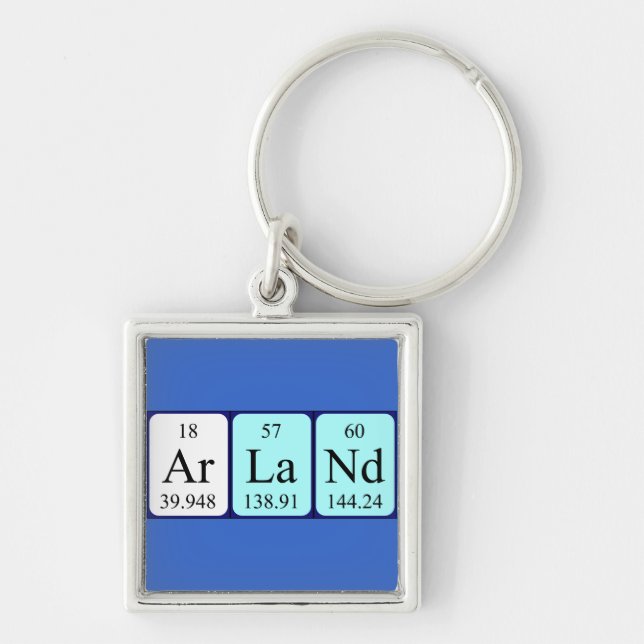 Arland periodic table name keyring (Front)