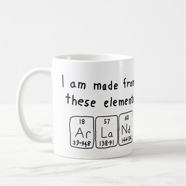 Arland periodic table name mug (Left)