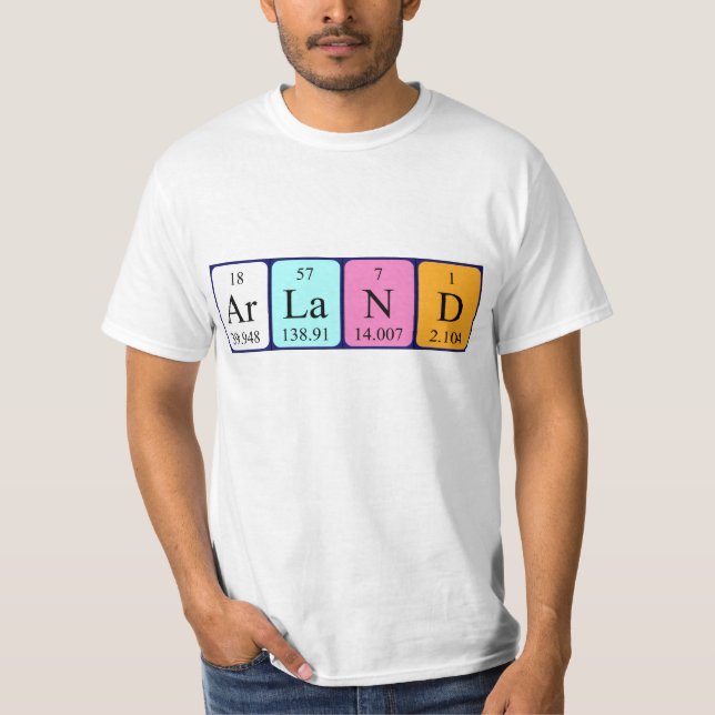 Arland periodic table name shirt (Front)