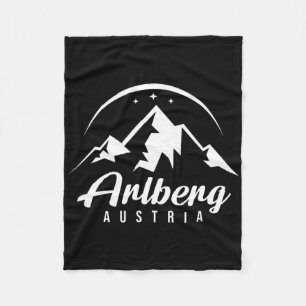 Arlberg Austria Ski Resort Skiing Snowboarding Sou Fleece Blanket