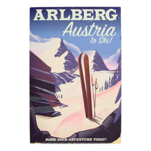 Arlberg Austria ski travel poster