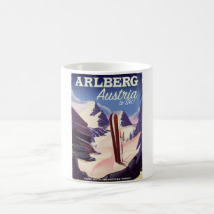 Arlberg Austria ski travel poster Coffee Mug