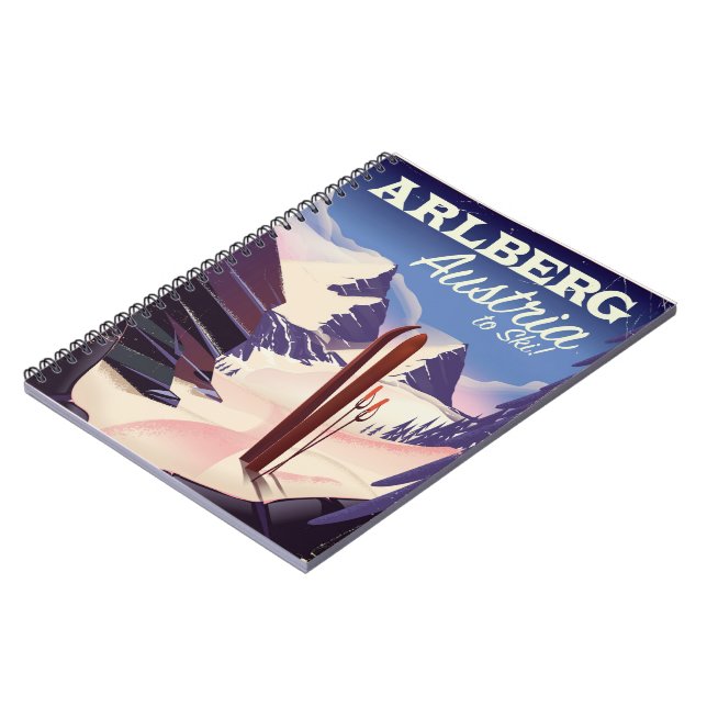 Arlberg Austria ski travel poster Notebook (Left Side)