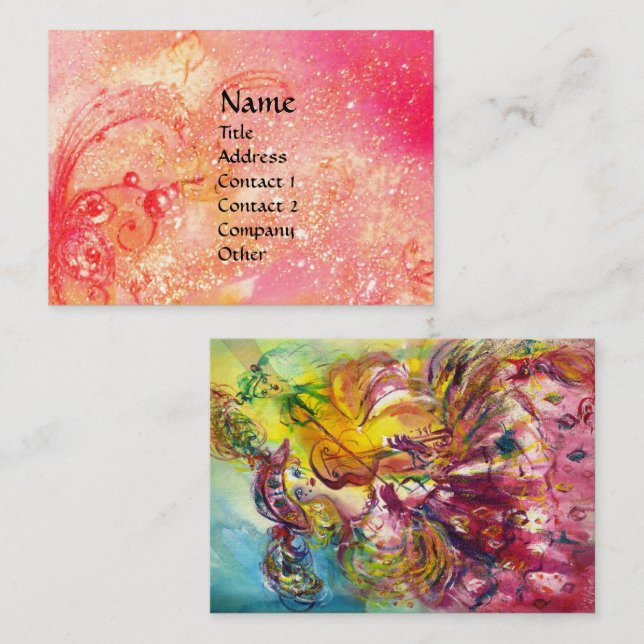 ARLECCHINA AND CAT,Violin,Music,Theater Artist Business Card (Front/Back)