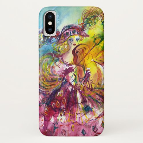 ARLECCHINA  VIOLINIST  Venetian Carnival Night iPhone X Case