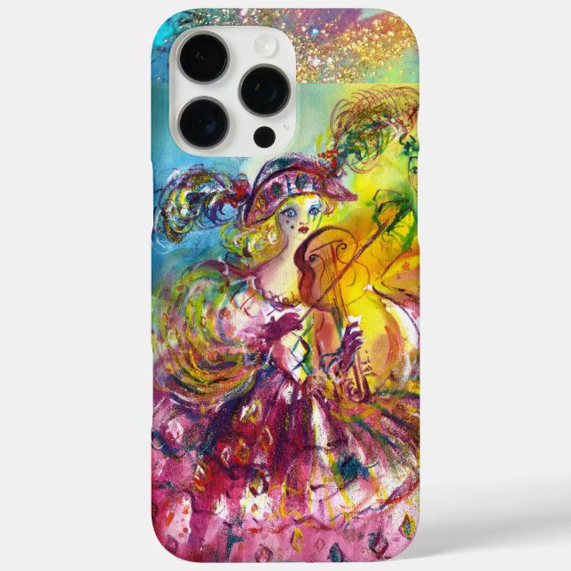 ARLECCHINA  VIOLINIST / Venetian Carnival Night Case-Mate iPhone Case (Back)