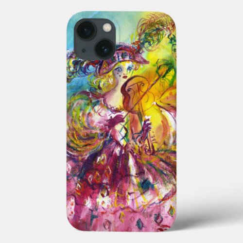 ARLECCHINA  VIOLINIST  Venetian Carnival Night iPhone 13 Case