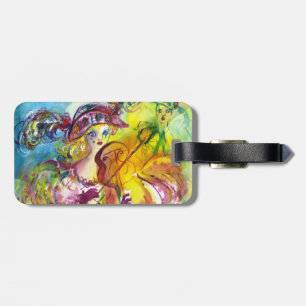 ARLECCHINA VIOLINIST / Venetian Carnival Night Luggage Tag