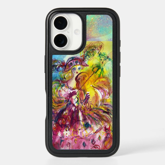 ARLECCHINA  VIOLINIST / Venetian Carnival Night Otterbox iPhone Case (Back)