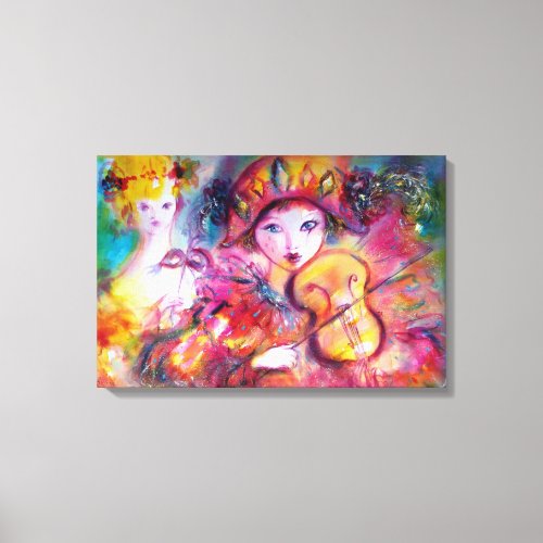 ARLECCHINO AND COLOMBINA CANVAS PRINT