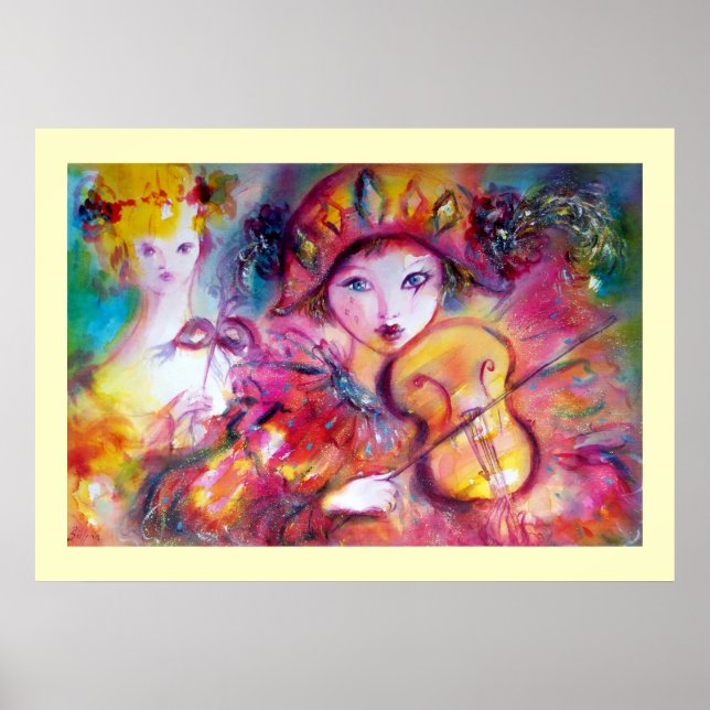 Arlecchino and Colombina,colossal size Poster (Front)