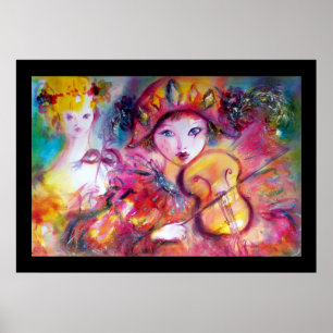 Arlecchino and Colombina,colossal size Poster