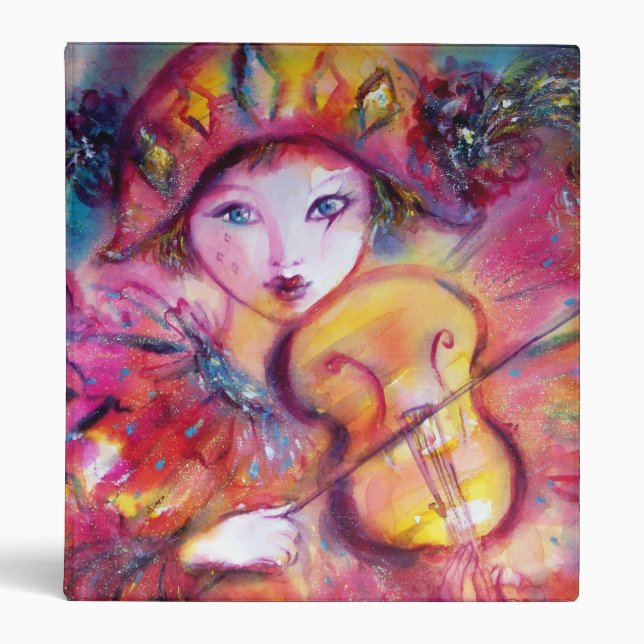 ARLECCHINO AND COLOMBINA / Venetian Carnival Masks Binder (Front)